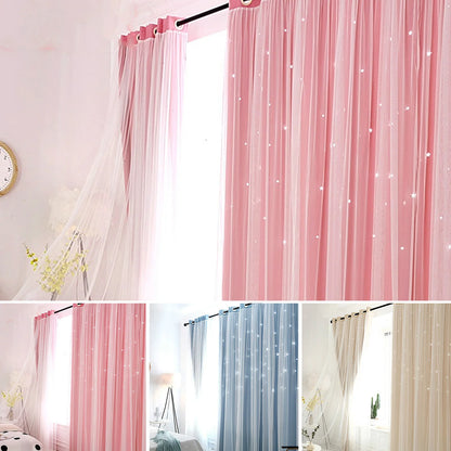 Hollow Star Blackout Curtains