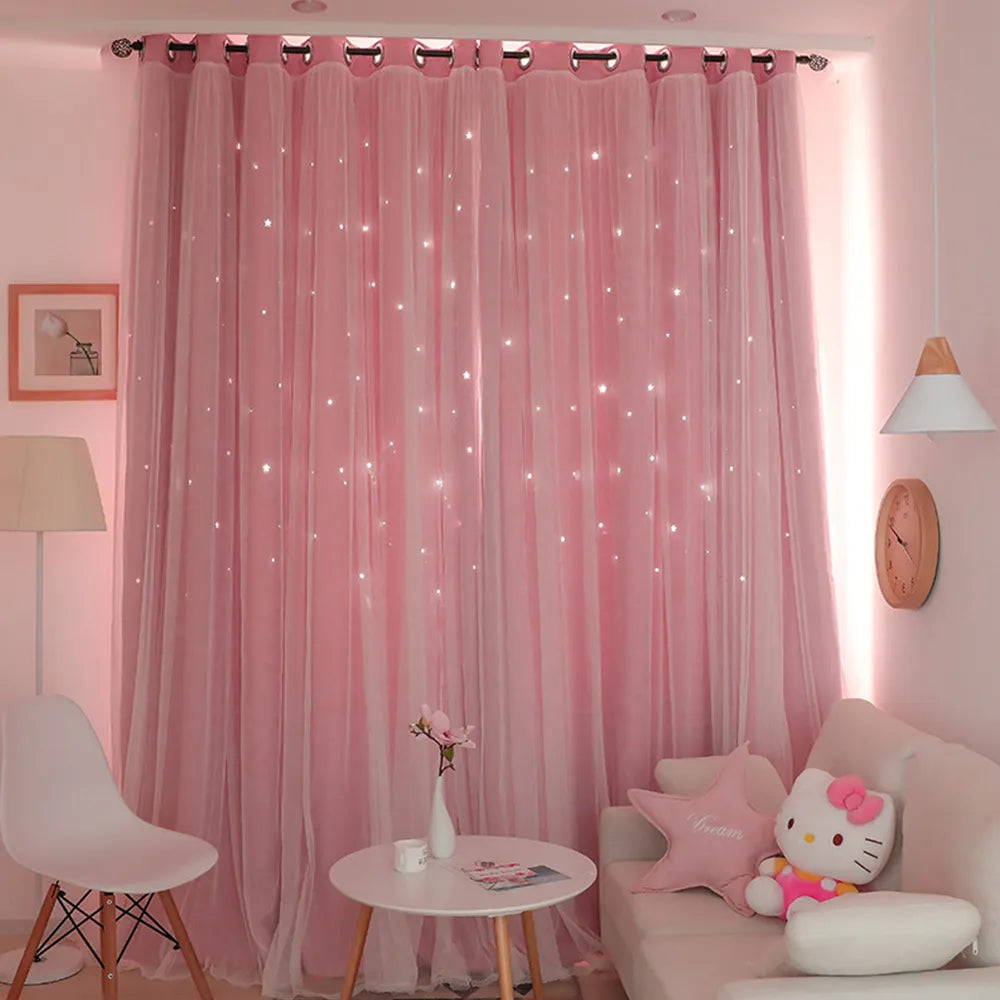 Hollow Star Blackout Curtains