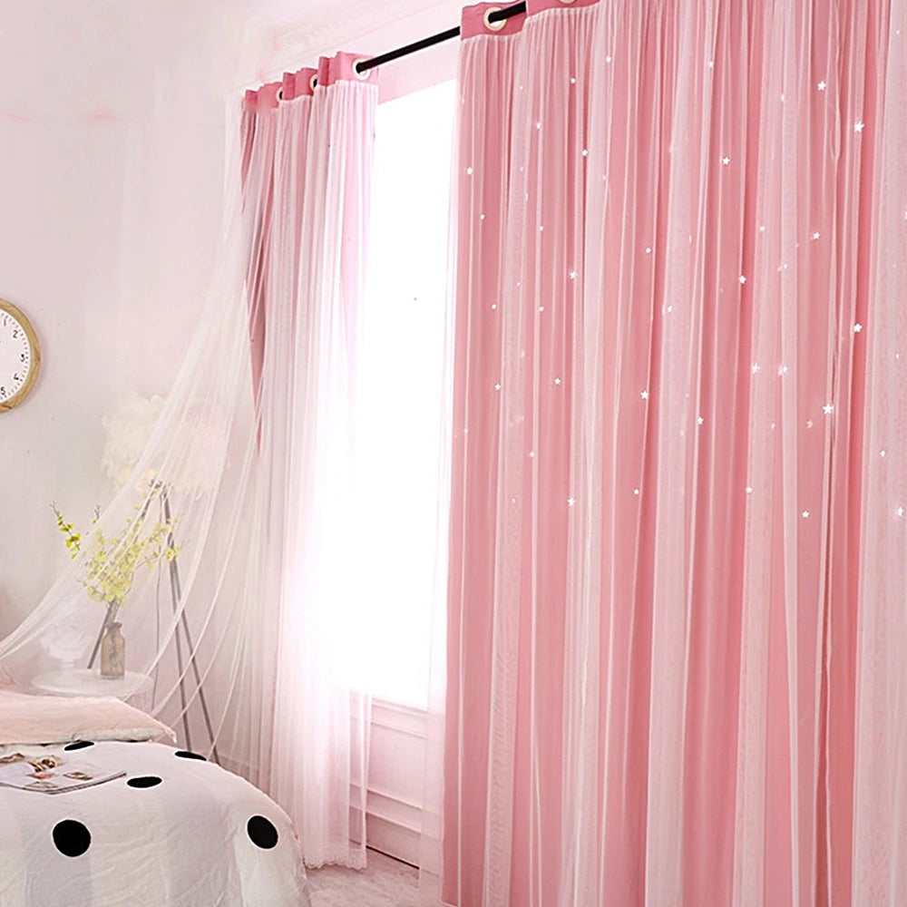 Hollow Star Blackout Curtains